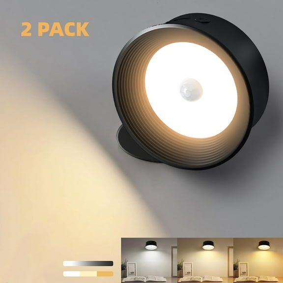 LED Wall Mounted Lights, Wireless Picture Light with Remote, Rechargeable Wall Sconces Lamp, Paintings Light LED Art Display Lamp Picture Frame Light for Artwork Posters Gallery,Black