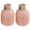 Pink, variant on 2Pcs Nordic Style Plastic Faux Striped Vase Rustic Home Decor, Modern Farmhouse, Ideal Shelf Decor, Table Decor, Bookshelf, Mantle, Entryway
