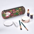 thumbnail image 2 of Easygdp Ho Ho Ho Merry Christmas para Estuche de Lápices Cilíndrico de Cuero con Cremallera, Organizador de Lápices de Cuero para Escuela, Oficina y Viajes, 2 of 6