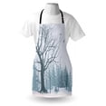 thumbnail image 3 of Winter Apron Winter Season Theme A Tree without Leaves in the Snowy Forest and Flying Birds, Unisex Kitchen Bib Apron with Adjustable Neck for Cooking Baking Gardening, Petrol Blue, by Ambesonne, 3 of 3