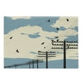 thumbnail image 1 of Bird on a Wire Cutting Board, Modern and Romantic Sky of Doves and Electricity Poles, Decorative Tempered Glass Cutting and Serving Board, in 3 Sizes, by Ambesonne, 1 of 2