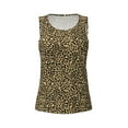 thumbnail image 4 of Xecao Leopard1 print women's scoop neck, loose-fit workout tank tops for the gym., 4 of 9