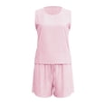 thumbnail image 7 of Bigetiay Women's Crew Neck Tank Top and Shorts Two Piece Set with Pockets, Size M, 7 of 7