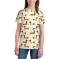 thumbnail image 3 of Wukai Dachshund Dog Youth Unisex Short Sleeve T-Shirt for Boys, Girls, Teens, and Kids-X-Large, 3 of 7