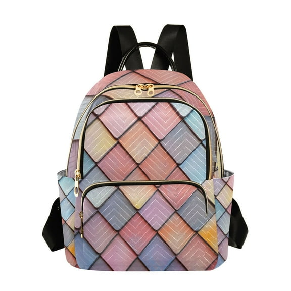 FORMRS Mini Backpack Purse for Women Travel Daypack Casual Shoulder Bag, Pink Shimmering Pattern