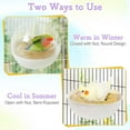 thumbnail image 4 of Plastic Bird Nest Chewproof Small Bed with mat Hanging House Hut Bird Cage Breeding Hatching Nest Washable Parakeet Nest for Parrot Budgie Love Bird Canary (White), 4 of 6