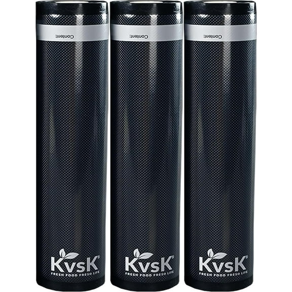 Black Vacuum Seal Bags -11" x 16.4 ', 3Rolls (Pack of 3), Black and Clear, Compatible with FoodSaver, Weston Machines, Prevent Freezer Burns, Tear-Resistant, Leak-Proof