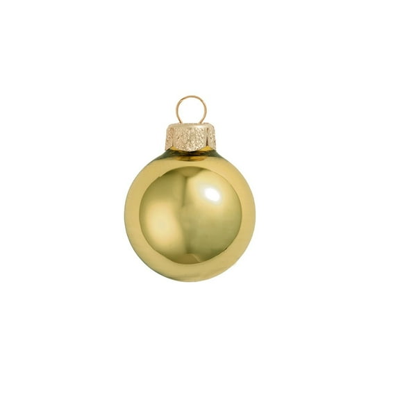 4ct Shiny Yellow Sun Glass Ball Christmas Ornaments 4.75" (120mm)
