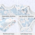 thumbnail image 2 of joogoo Cherry Blossom Blue Pattern Baby Bodysuits Short Sleeve Cotton Onesies Clothes 18Months, 2 of 6