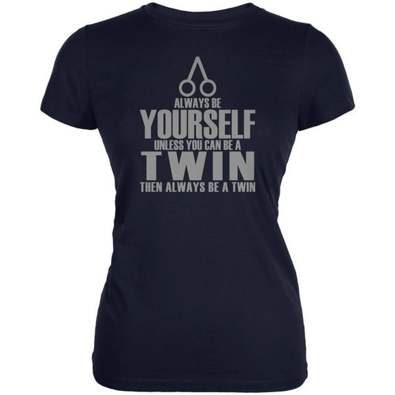 Always Be Yourself Twin Juniors Soft T Shirt Navy MD