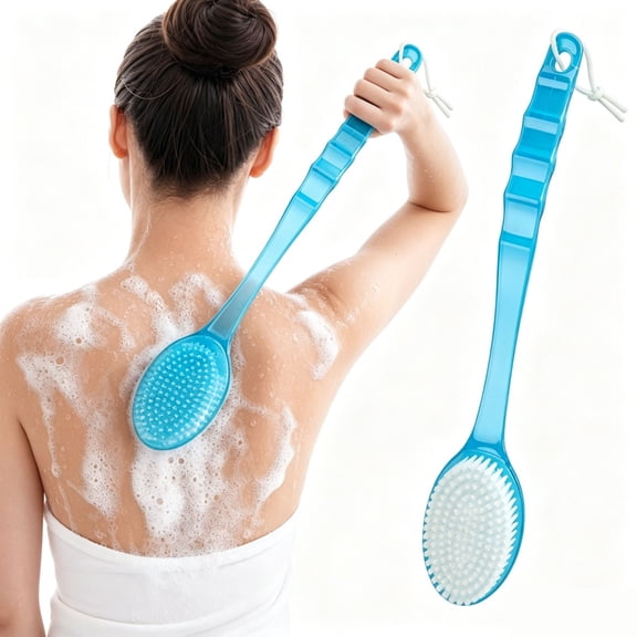 2Pcs Exfoliating Shower Body Scrubber All Purpose Skin Cleaning Bath Brush
