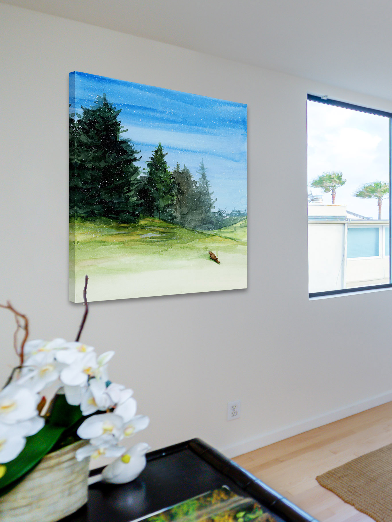 "Starry Sky" Painting Print on Wrapped Canvas