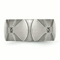 thumbnail image 3 of Primal Steel Stainless Steel Brushed and Antiqued Diamond Cross 10mm Band, 3 of 10