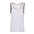 thumbnail image 7 of HAPIMO Women's Summer Tank Tops Sleeveless Shirts for Girls Colorblock Print Tops Round Neck Blouse Daily Basic Camisole Casual Loose Camis Savings White M, 7 of 7