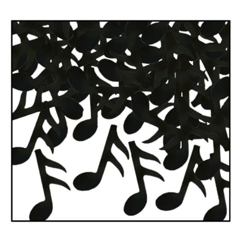 Club Pack of 12 Black Fanci-Fetti Musical Note Celebration Confetti Bags 1 oz.