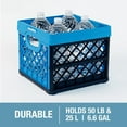 thumbnail image 4 of CleverMade Collapsible Eco Plastic Milk Crate, Folding Storage Bin, 6.6 gal, Ocean Navy, 4 of 10