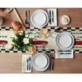 thumbnail image 3 of Table Runner Dresser Scarves 70 Inch Long, Farmhouse Red Car and Cows Linen Dining Table Runners Black White Buffalo Checked Tabletop Scarf for Wedding Holiday Party Kitchen, 3 of 7