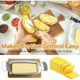 thumbnail image 4 of Stainless Steel Butter Slicer Cutter with 2 Butter Knives – Hand Held Ergonomic Butter Cutter for Stick Butter & Soft Cheese, 3 in 1 Easy Butter Spreader Knife for Cold Butter Slicing & Spreading, 4 of 7
