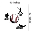 thumbnail image 4 of Sports Wall Decals for Boys Bedroom - Hit Run Score Cute Text Players DIY & Creativity Boy Girl Bedroom Wall Sticker - Size: 40 In x 40 In, 4 of 4