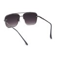 thumbnail image 3 of Mens Luxury Rimless Euro Style Mafia Metal Rim Rectangle Sunglasses Gunmetal - Silver Mirror, 3 of 4