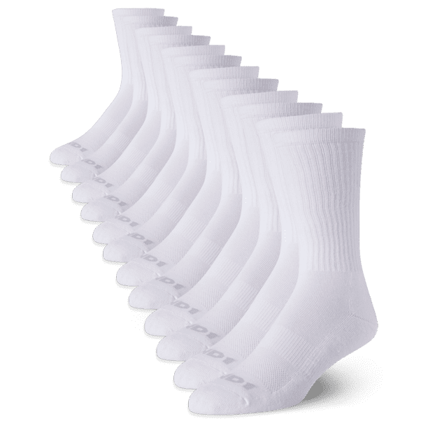 AND1 Men's Cushion Crew Sock, 12 Pack