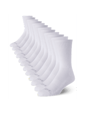 AND1 Men's Cushion Crew Sock, 12 Pack