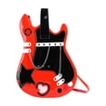 thumbnail image 1 of TISHITA Sac à Dos en Forme de Guitare Mode Créative Cuir PU pour Travail Vacances Rouge, 1 of 8