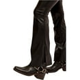 thumbnail image 3 of Free People Womens High-Rise Faux Leather Bootcut Pants, 3 of 3