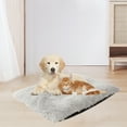 thumbnail image 1 of Fiudx Almohadilla para Jaula de Perro, Suave y Cálida, Antiansiedad, Base Antideslizante, Lavable, Cómoda para Jaula o Coche, Ideal para Perros, Marrón/Gris, 27 X 23 Cm, 580 G, 1 of 6