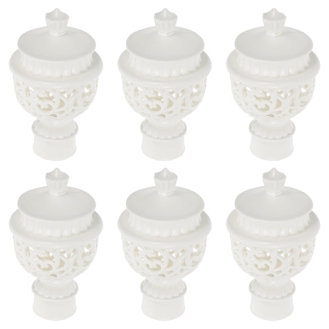 Shisuyan 6 Pcs Embouts de Tringle à Rideaux Arrêts de Tringle à Rideaux Accessoires de Tringle à Rideaux