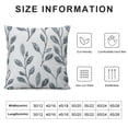thumbnail image 6 of Nawypu  Classical Jacquard Teal Leaf Pattern Square Decorative Throw Pillow Case Cushion Cover 2pc 20x20in, 6 of 6