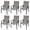 Grey White, variant on UDPATIO Patio Chairs Set of 4, Outdoor Dining Chairs High Back with All Weather Breathable Textilene, Metal Frame for Lawn Garden Backyard Deck, Khaki