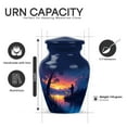 thumbnail image 3 of Yatskia Sunset Fishing Large Burial Urns for Human Ashes Adult Man, Cremation Urn for Ashes for Women, Decorative Urns for Adult Ash, (Classic 10 Inch and 3 Inch), 3 of 8