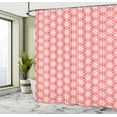 thumbnail image 5 of Ambesonne Coral Shower Curtain, Sunflowers Damask Floral, 69"Wx84"L, Coral White, 5 of 5