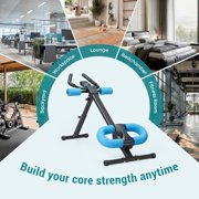 Nextay Adjustable Ab Machine, 440LBS Heavy Duty Foldable Core Trainer with 2 Incline & 5 Height Levels, Knee/Elbow Protection, LCD Display for Home Gym, BlackBlue