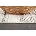 thumbnail image 5 of CAMILSON Micro Loop High-Low Pile Stain Resistant Indoor Area Rugs Geometric-White 8x10, 5 of 8