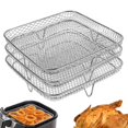 thumbnail image 4 of Lijie Stainless Steel 3 Tier Air Fryer Rack BBQ Rack for Roasting Household Baking, 4 of 6