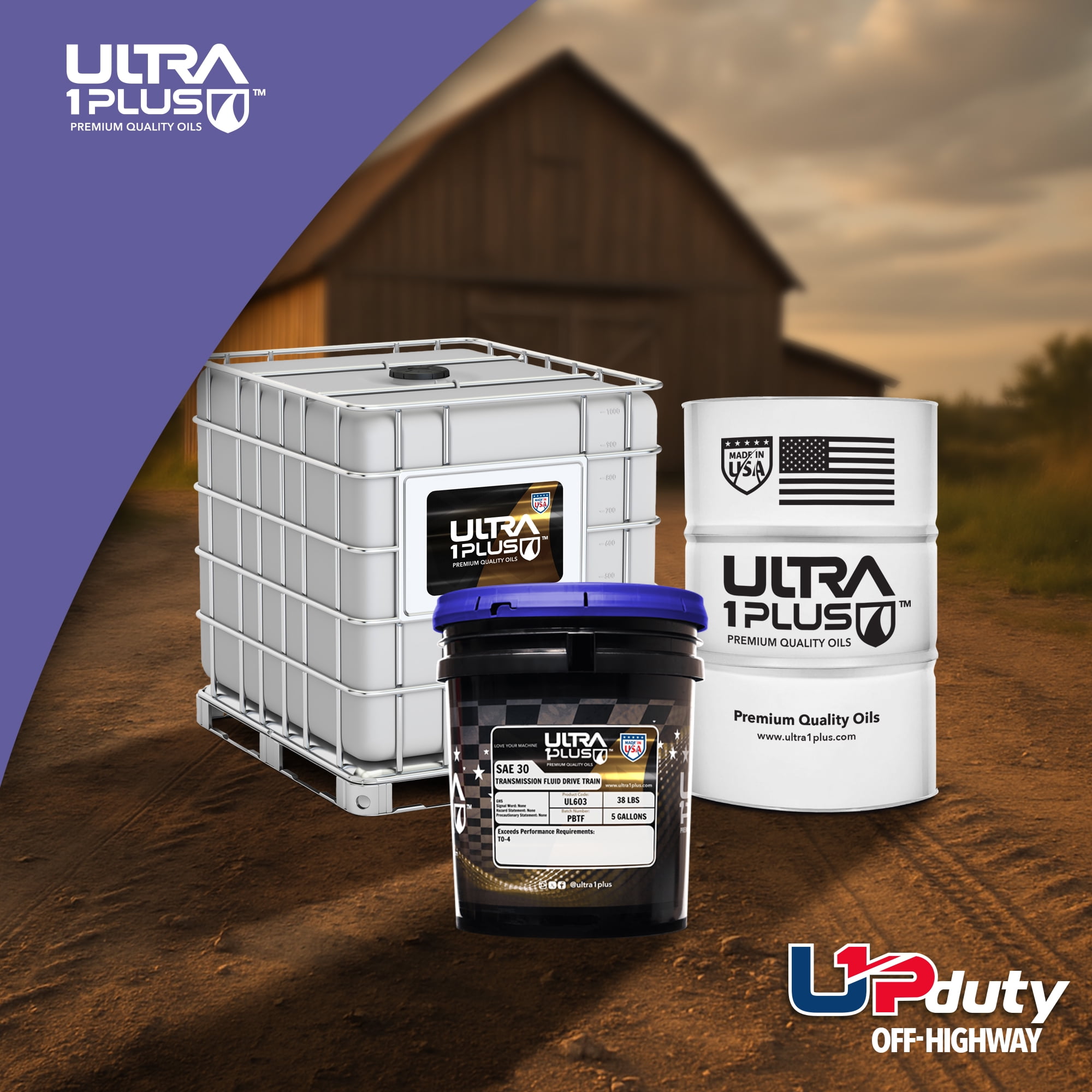 Ultra1Plus SAE 30 Transmission Fluid Drivetrain Torque, TO-4 | 5 Gallon Pail