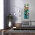 thumbnail image 3 of Epic Graffiti 'Tall Bright Flowers I' by Silvia Vassileva, Canvas Wall Art, 20"x60", 3 of 9