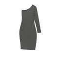 thumbnail image 2 of Vestido ajustado de un solo hombro bar III para mujer negro pequeño, 2 of 2