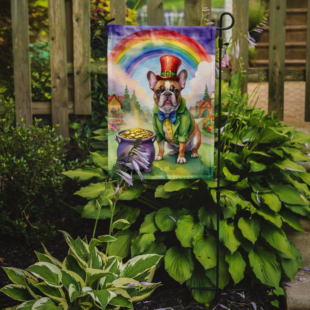 French Bulldog St Patrick's Day Garden Flag 11.25 in x 15.5 in