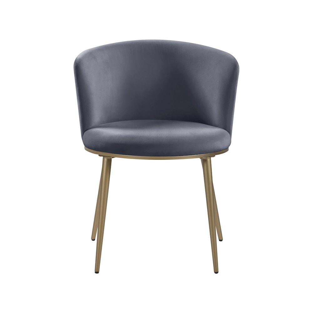 Meridian Furniture Skylar Gray Velvet Dining Chair (Set of 2)