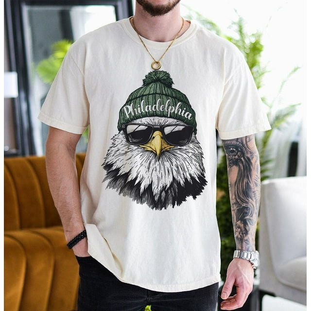 T-shirt de Football Philadelphia, T-shirt de Fan de Sport Rétro, Cadeau de Jour de Match Tendance, Philadelphia - Blanc - 4TG