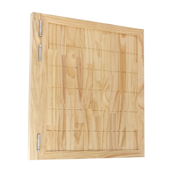 31.5x35.4in Swinging Door Cafe Door Interior Solid Wood Swing Door with 3 Spring Hinges Retro Porch Single Half Saloon Door for Kitchen Entrance Partition Room Aisle (Log)