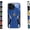 Blue B, variant on Dragon Compatible with Magsafe Glass Phone Case,Merryklein Personalized Name Magnetic Gradient Dragon Pattern Glass Phone Case