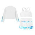 thumbnail image 5 of Alvivi Kids Girls Ice Skating Dance Tennis Golf Sport Outfits Tank Top Jacket with Skirt 3 Pieces Set White 16, 5 of 7