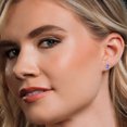 thumbnail image 4 of Gem Stone King 14K Yellow Gold Blue Tanzanite Stud Earrings for Women | 0.90 Cttw | Gemstone December Birthstone | Oval 6X4MM, 4 of 6