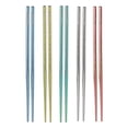 thumbnail image 2 of Premium Pure Titanium Chopsticks Set - 5 Colorful Square Design, Lightweight & Portable for Outdoor Camping, Home Dining & Gifting, Mirror Polished Finish, Durable & Hygienic Tableware for Versatile, 2 of 6