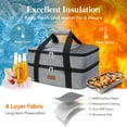 thumbnail image 2 of Leaglojoy Double Decker Insulated Casserole Carrier for Hot or Cold Food, Casserole Dish Carrying Case, Lasagna Holder for Potluck Parties/Picnic/Cookouts, Fits 9"x13" Baking Dish, Grey, 2 of 8