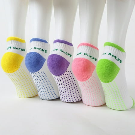 

Yoga Socks - 5 Pairs Non Slip Ballet Pilates Socks Breathable Casual Socks for Women Girls